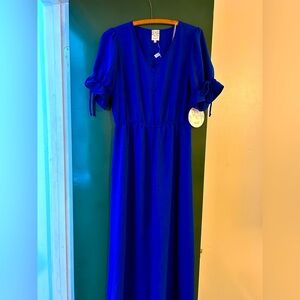 Cobalt blue midi dress
